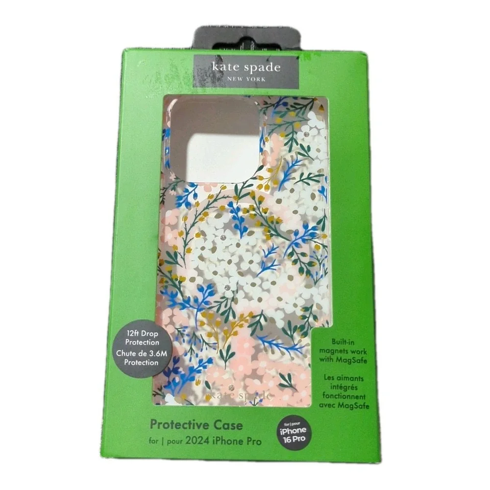 Nn8O Kate‎ Spade New York Magsafe Case For Apple iPhone 16 Pro - Flower